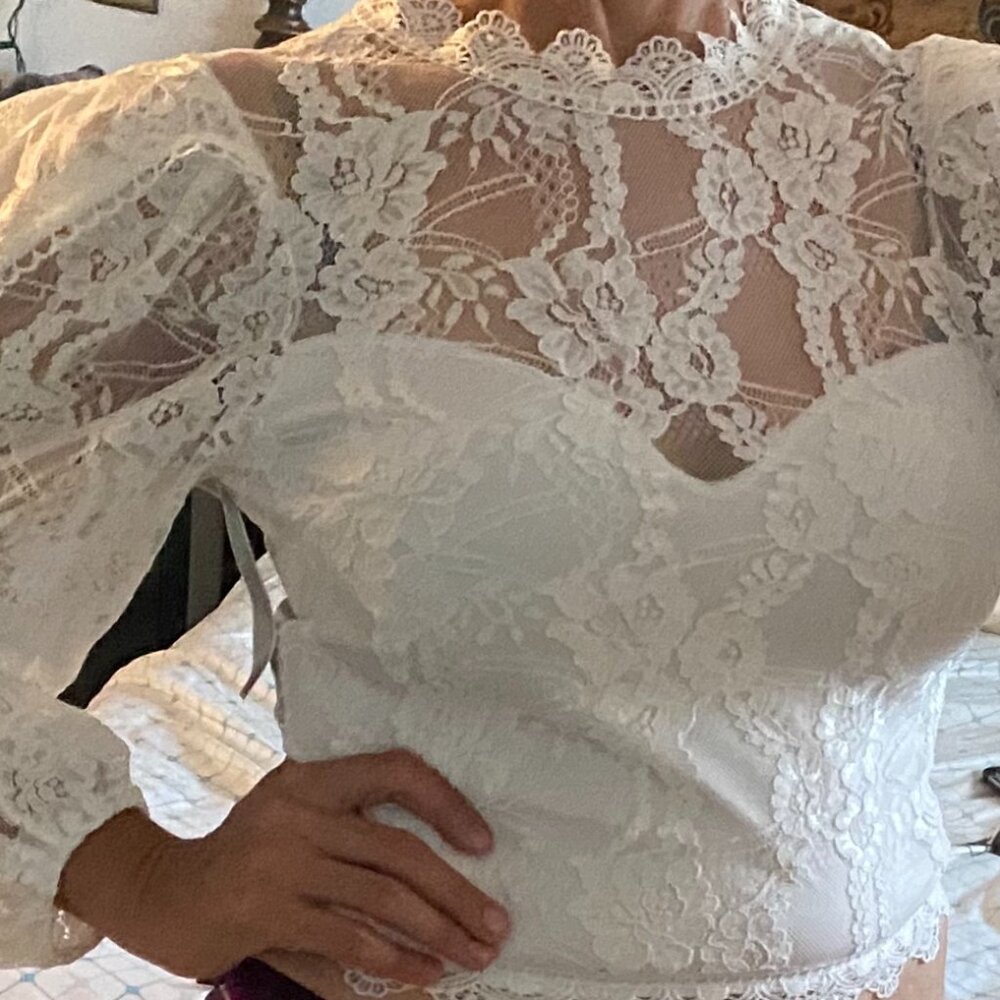 Joaquín Blanco Lace Blouse - Size Small